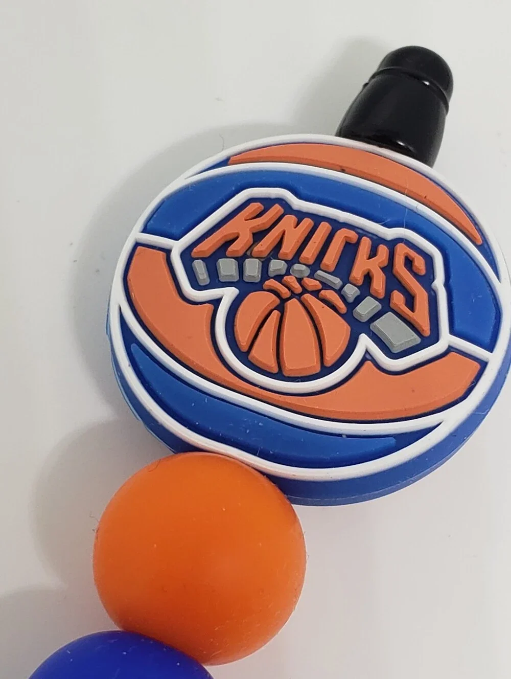 Handmade Silicone Focal Beaded New York Knicks Pen